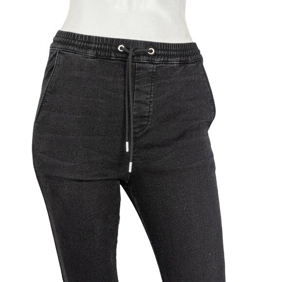 The Kooples Black Jean Joggers ripped Distressed drawstring Women's 2XS 26w - Picture 7 of 10